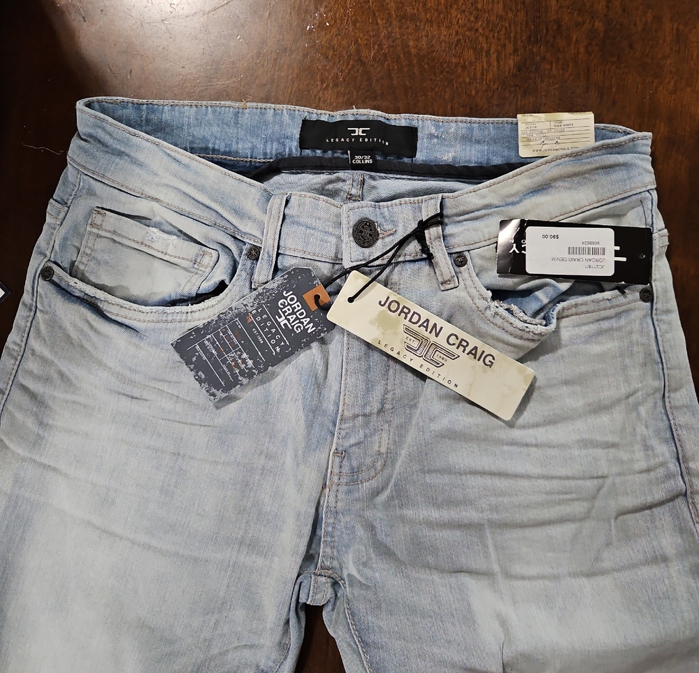 Jordan Craig Men’s Light Blue Slim Straight Jeans